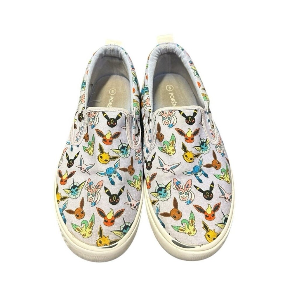 Pokemon slip on Shoes Men 5 Women 7  Anime characters whimsy loafer ground up